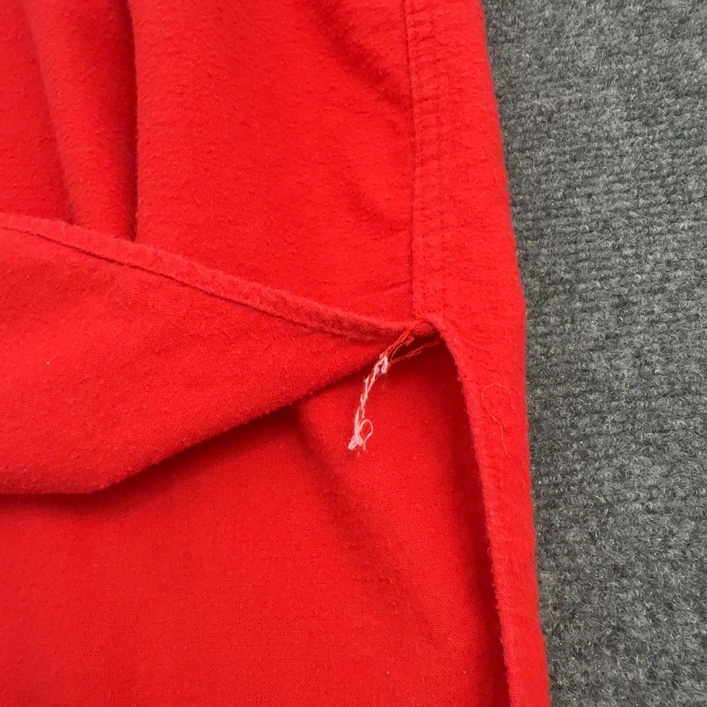 Vintage LL Bean Nightshirt Unisex One Size Red Flannel Henley Pocket Loungewear - Picture 2 of 7